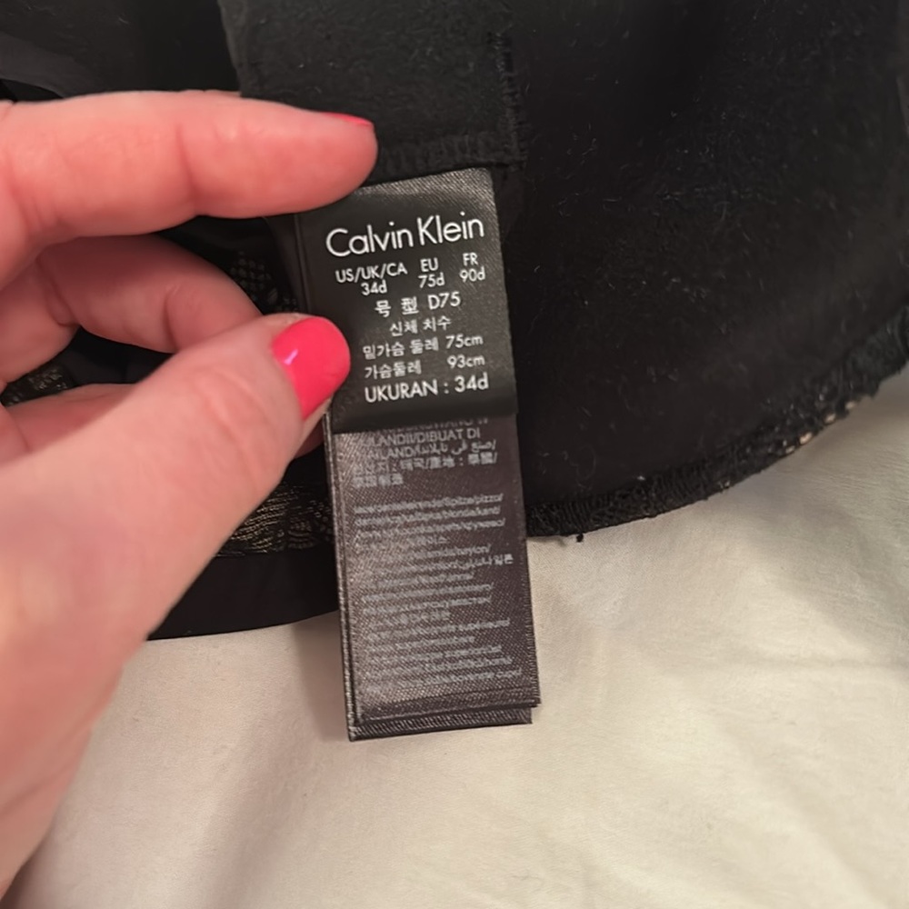 Calvin Klein QF1941 Black Obsess Push Up Bra Black - Picture 6 of 6
